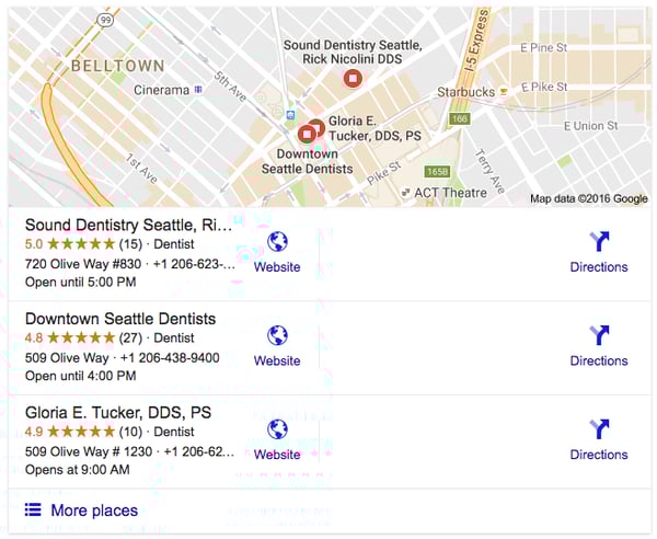 google maps search