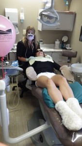 hand treatments in a dental office to help patients relax