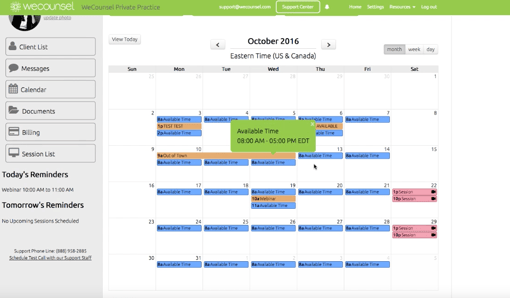 WeCounsel Practice Management Software for Therapists