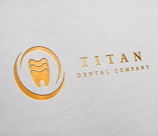 dental business card logo samples gold