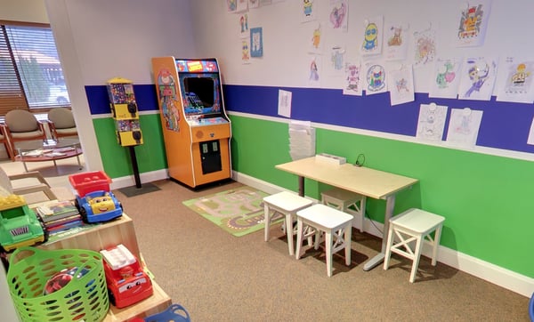 dental office playroom to keep children entertained 