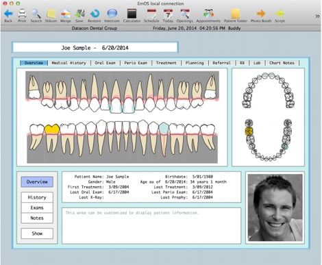 denticon screenshot Datacon Dental Practice Management Software