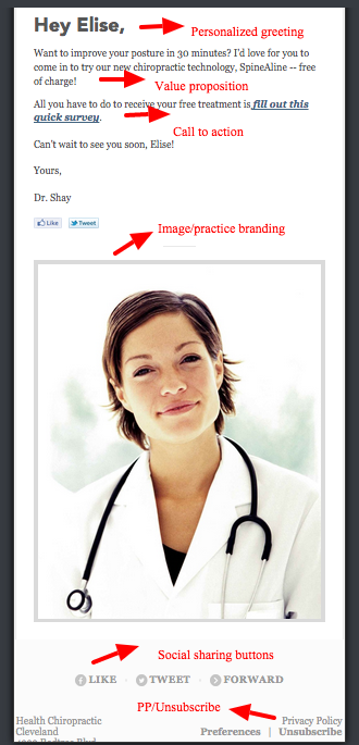 marketing email from doctor