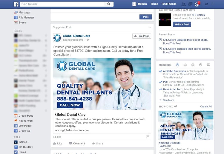 use facebook ad retargeting to capture new patients