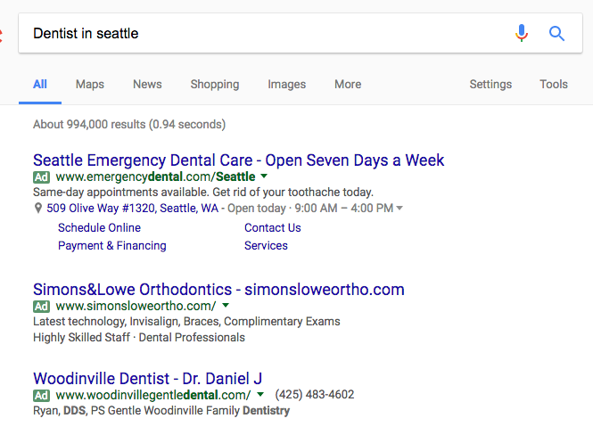ppc advertising for dentists