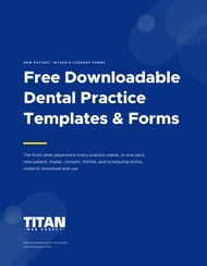 Cover of the free dental office templates and forms pack