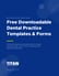 Cover of the free dental office templates and forms pack