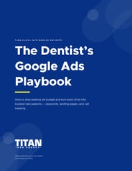 Cover of the free Dentist's Google Ads Playbook