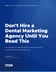 Cover of the free guide to hiring a dental marketing company