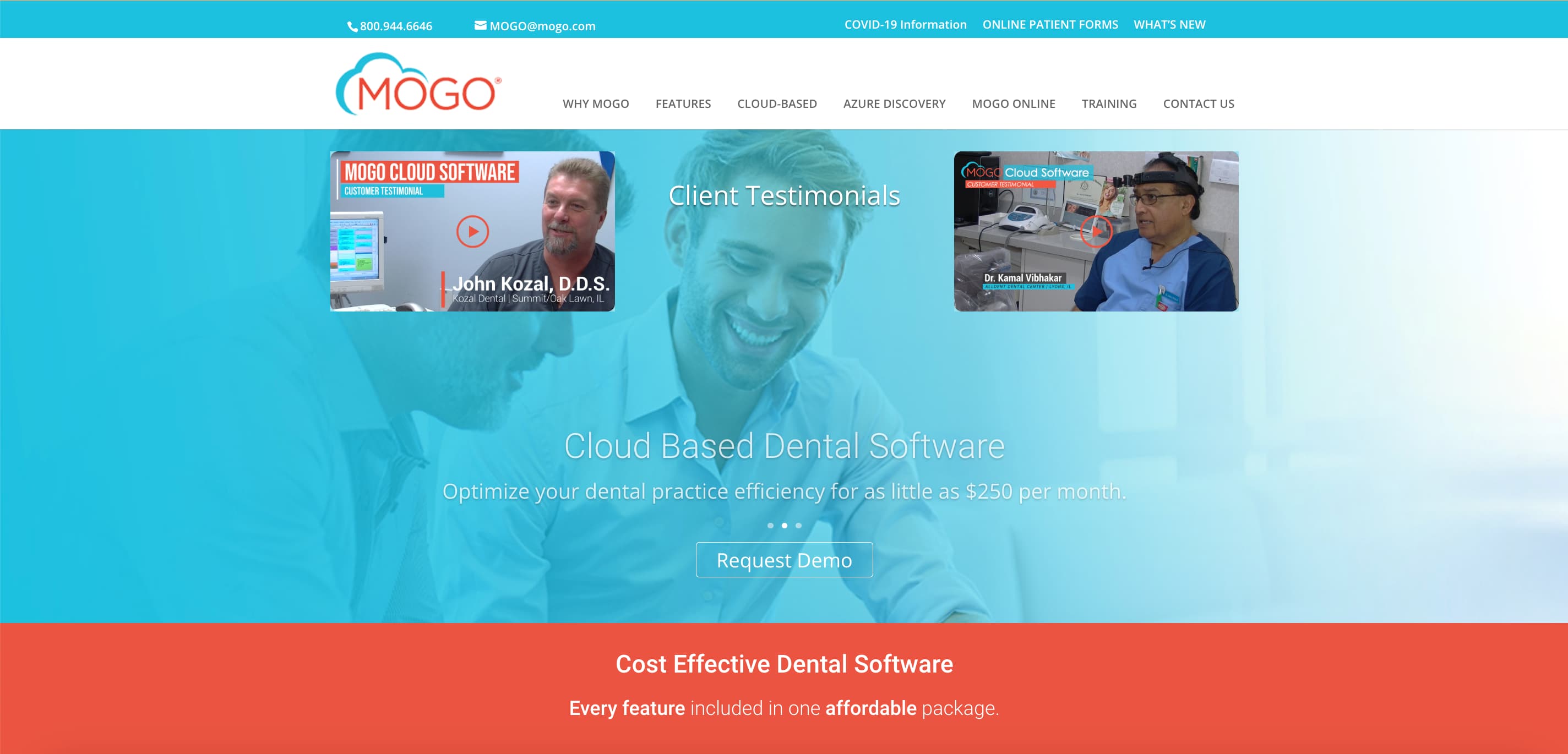 MOGO Azure Dental Patient Management Software