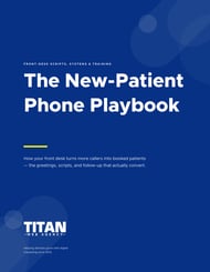 Cover of the free New-Patient Phone Playbook