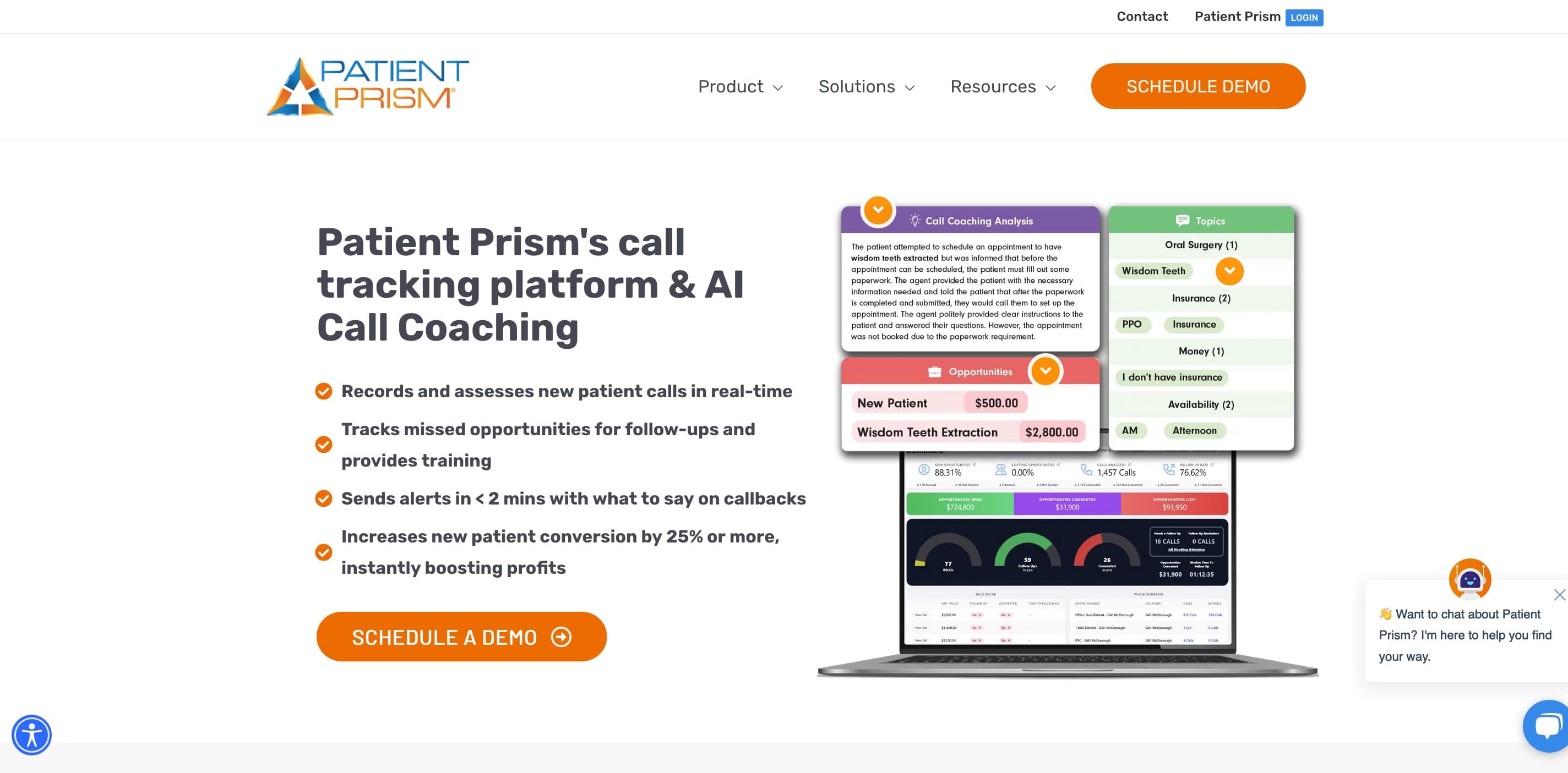 PatientPrism Call Tracking & Analytics for Dentists