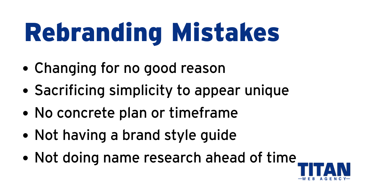 list of rebranding mistakes for dentists to avoid