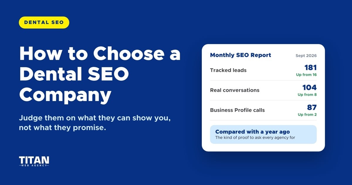 How to choose a dental SEO company: judge them on what they can show you, not what they promise