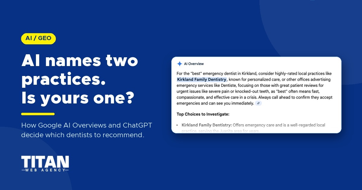 How Dentists Improve Visibility in AI Search and Google AI Overviews